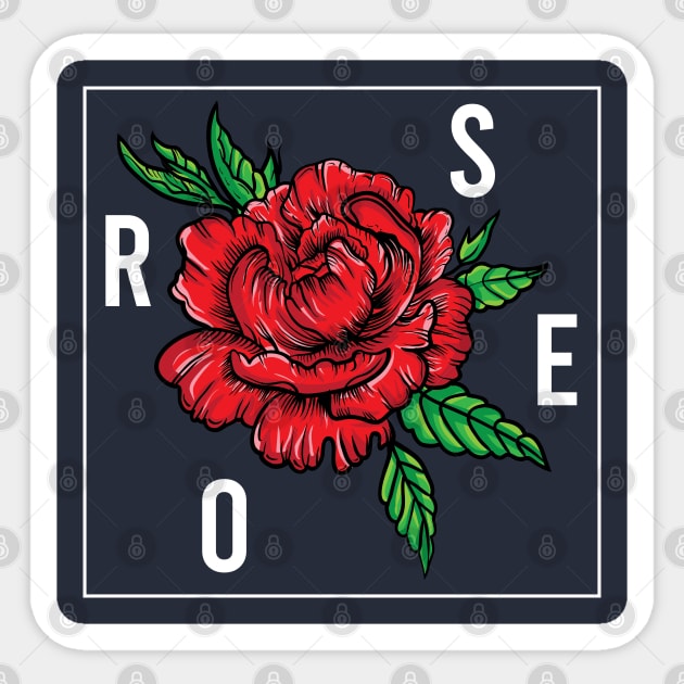 RED ROSE Sticker by FIFTY CLOTH